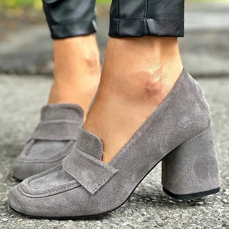Loafers met blokhak