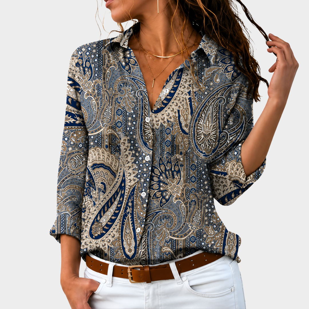 Claudette | Tijdloze Paisley Charme Blouse