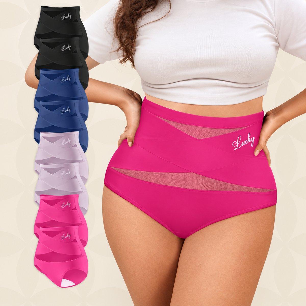 Hoge Taille Slips met Extra Steun – 3-Pack