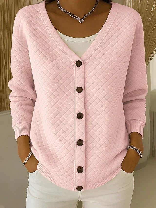 Laverne™ | Gequiltede Knopen-Voorkant Cardigan