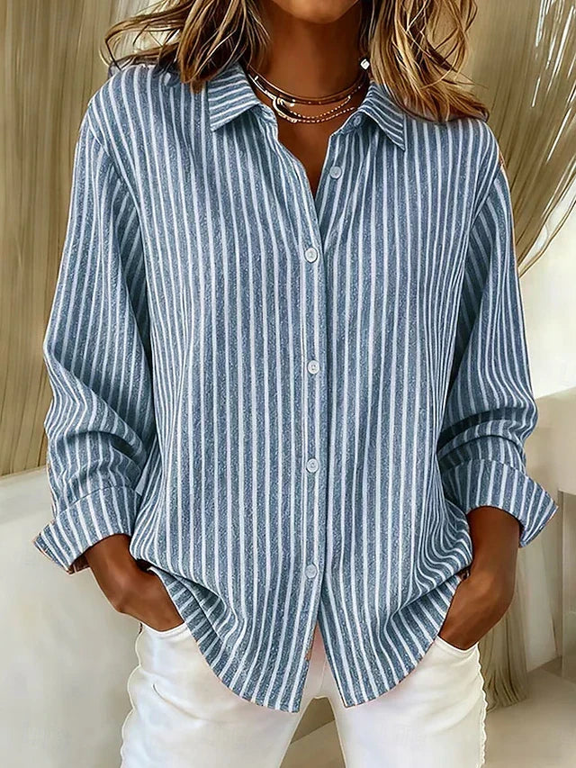 Jacqueline™ | Gestreepte Overhemd met Knopen
