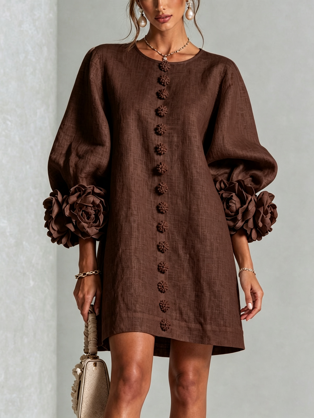 Rosalie™ | Elegante Jurk met Pofmouwen