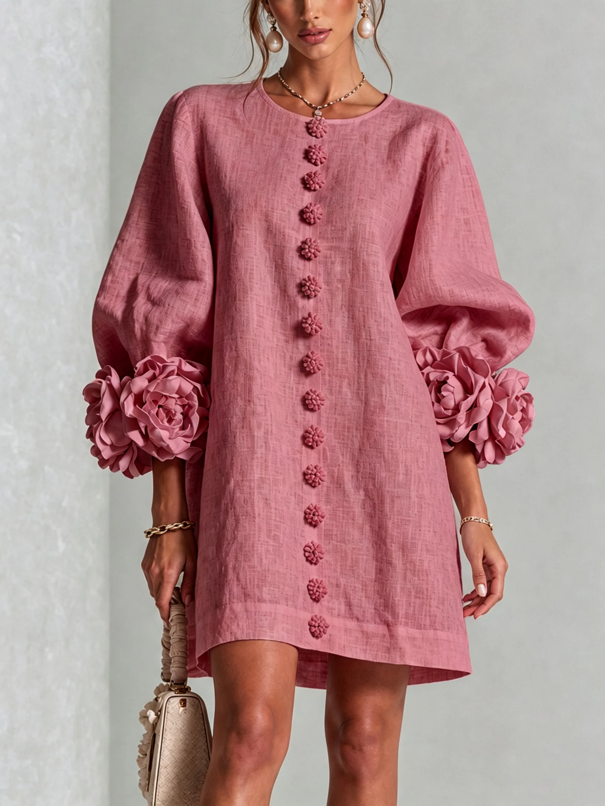 Rosalie™ | Elegante Jurk met Pofmouwen