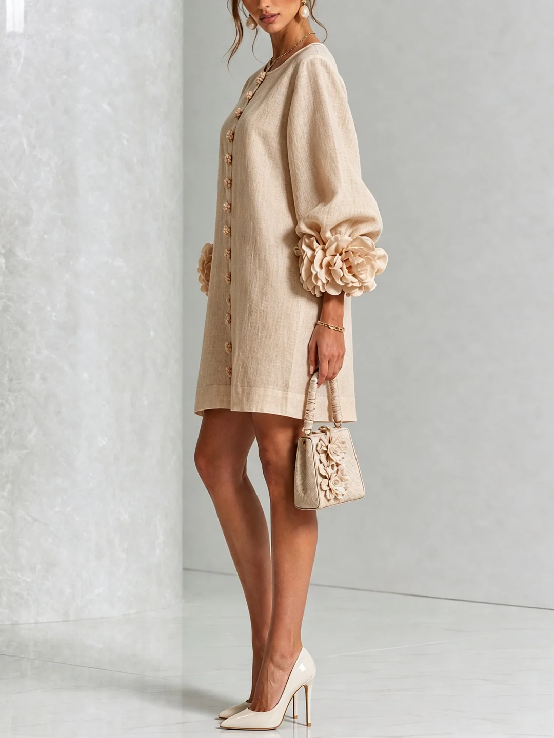 Rosalie™ | Elegante Jurk met Pofmouwen