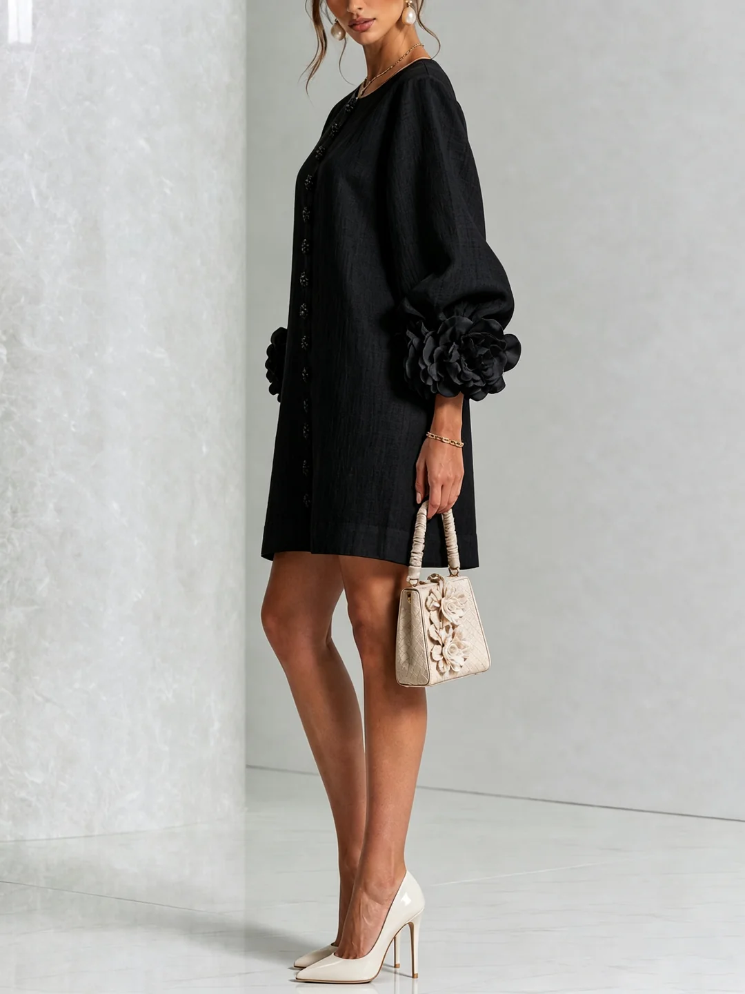 Rosalie™ | Elegante Jurk met Pofmouwen