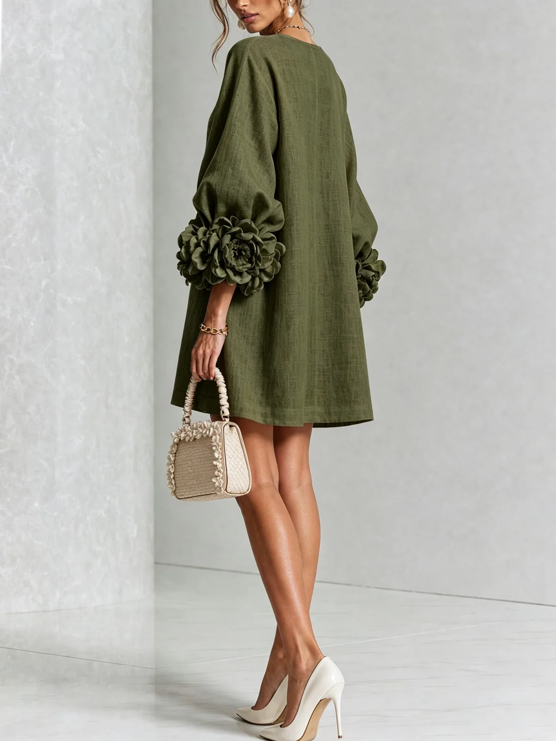 Rosalie™ | Elegante Jurk met Pofmouwen