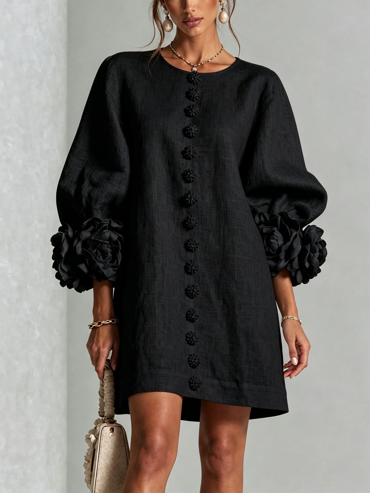 Rosalie™ | Elegante Jurk met Pofmouwen