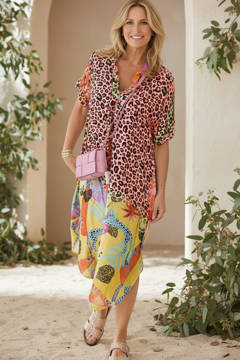 EVA - LEOPARDENPRINT JURK