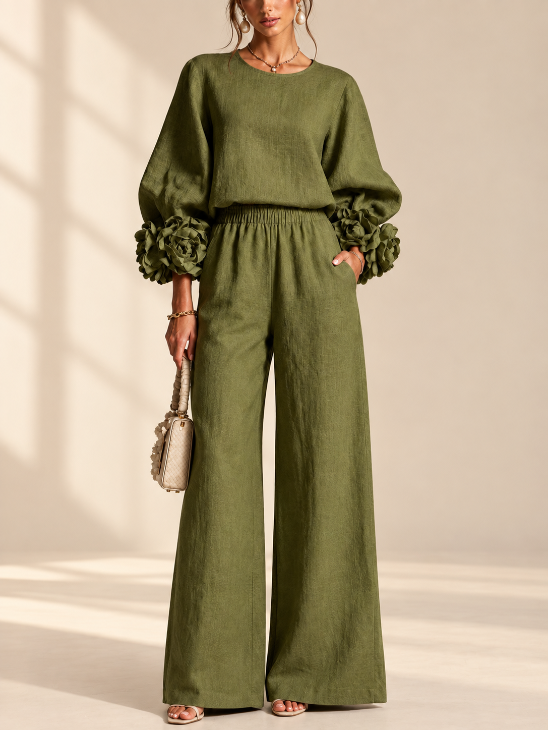 Sienna™ | Elegante Tweedelige Set met Bloemdetails