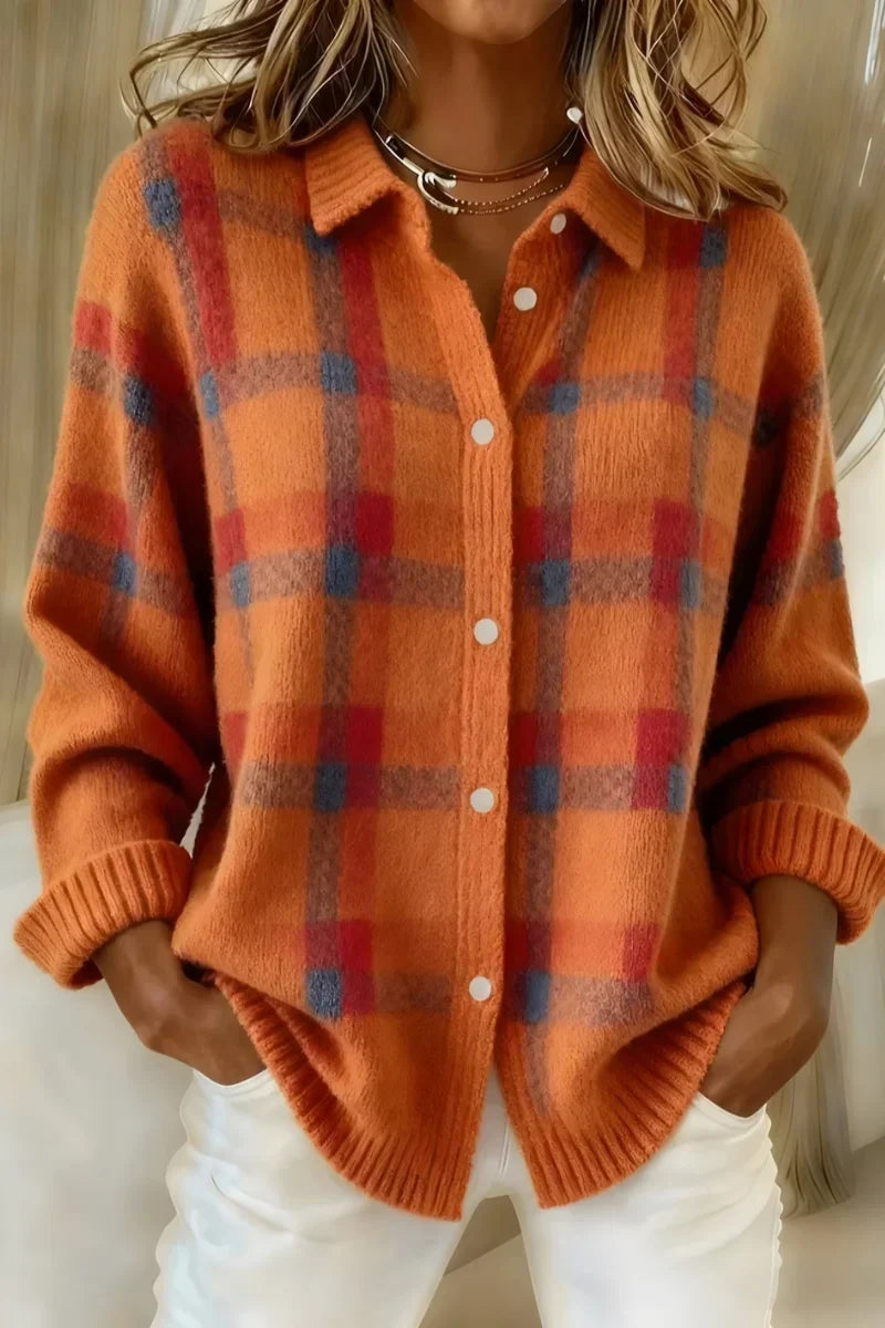 Sylvie | Geruit Knoop Vest