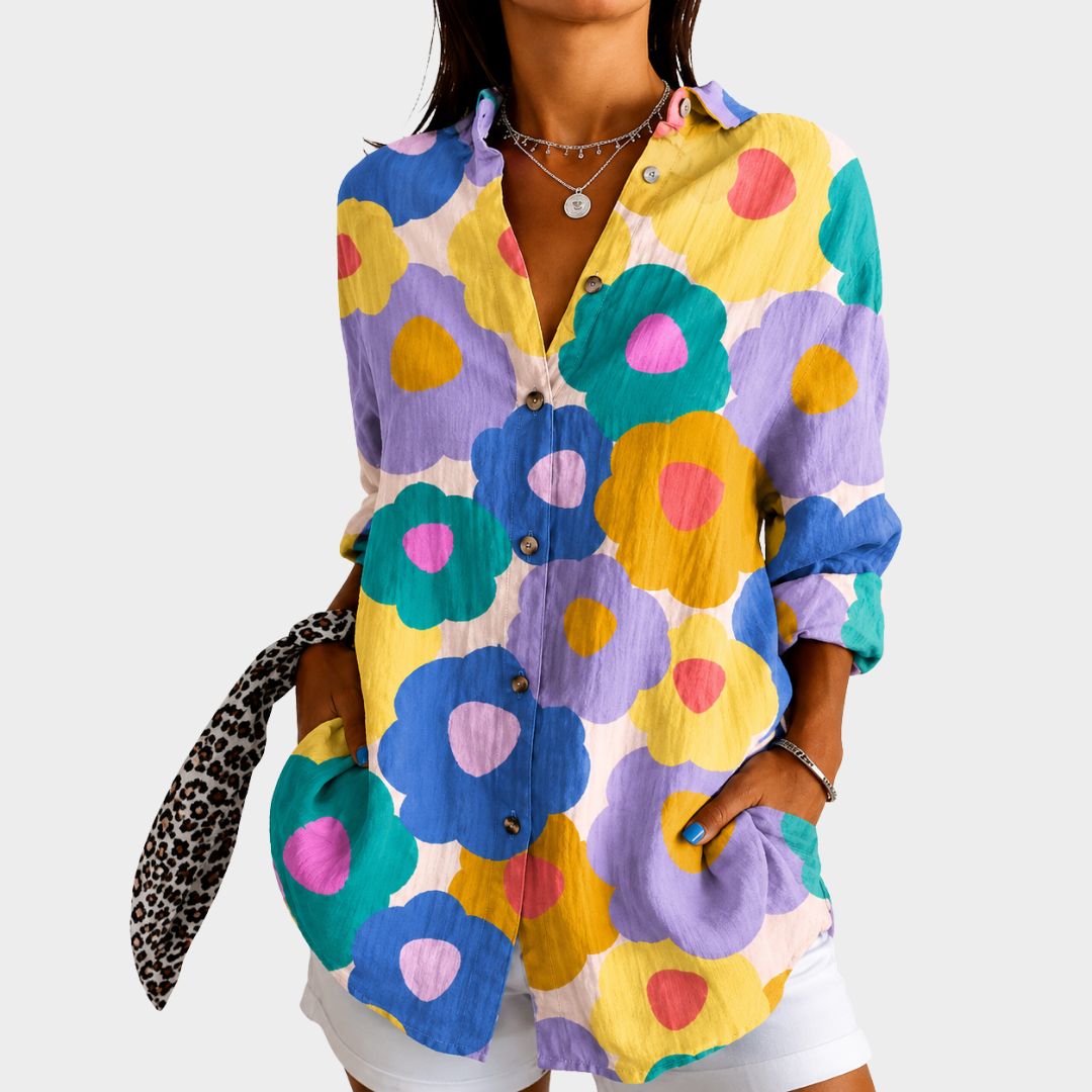 Marianne | Pastel Bloem Tuin Blouse