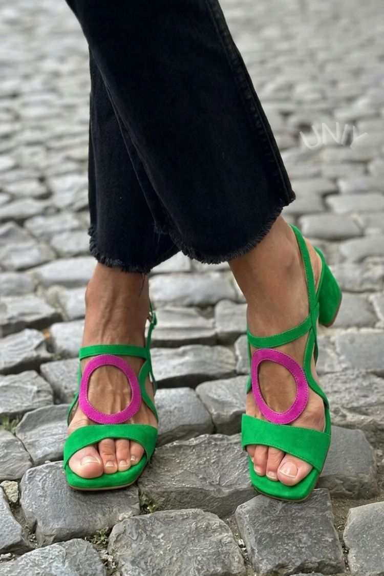 Valentina sandalen met rond sierdetail