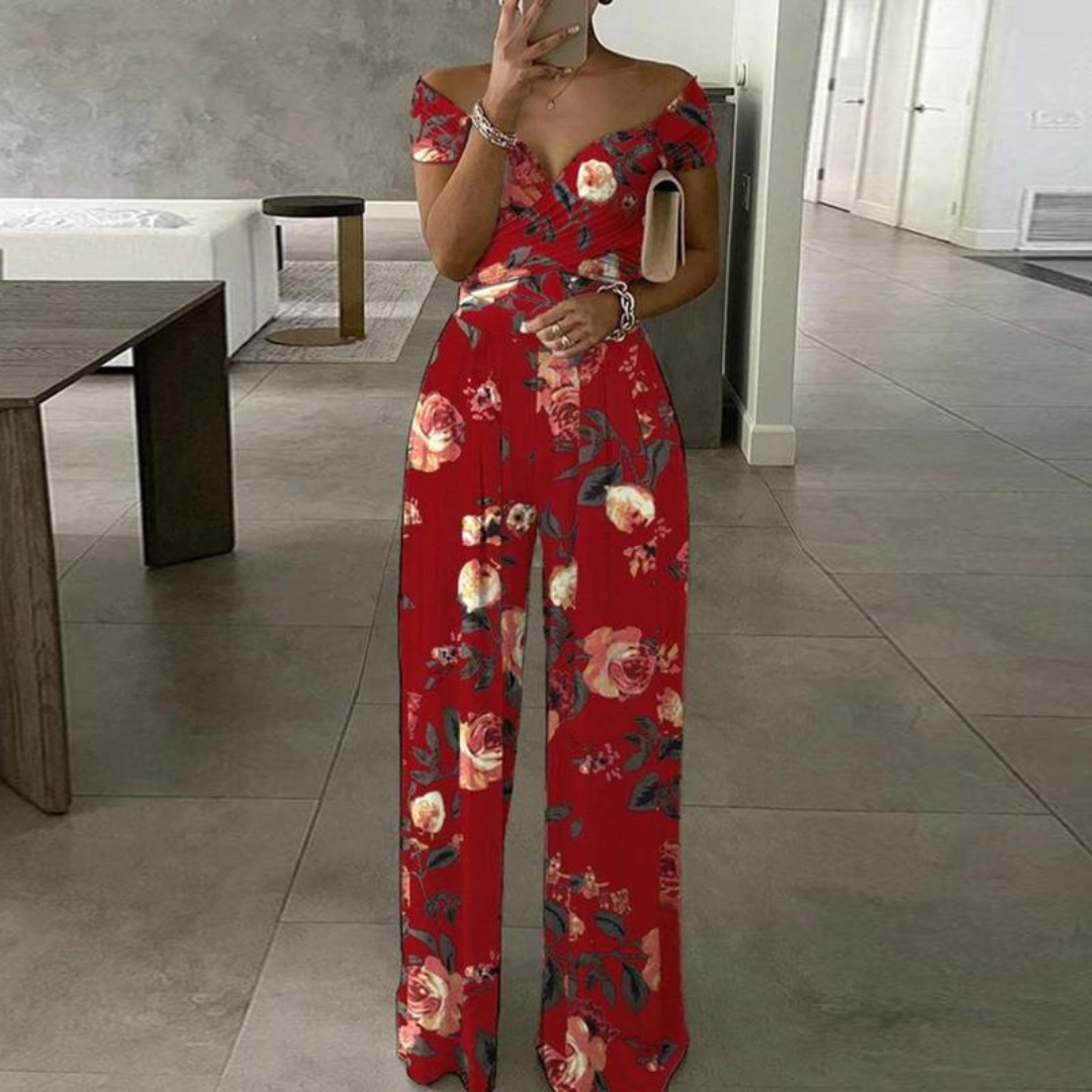 EPIFANY™ – Chic Zomer Jumpsuit met Wijde Pijpen