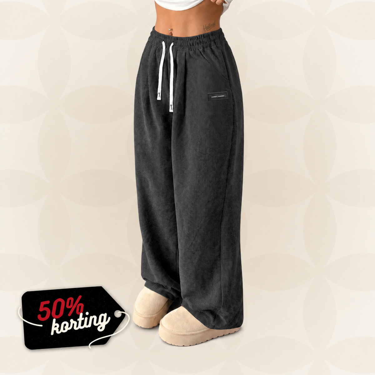 Lotte™ | Wijde Zachte Broek met Elastische Taille