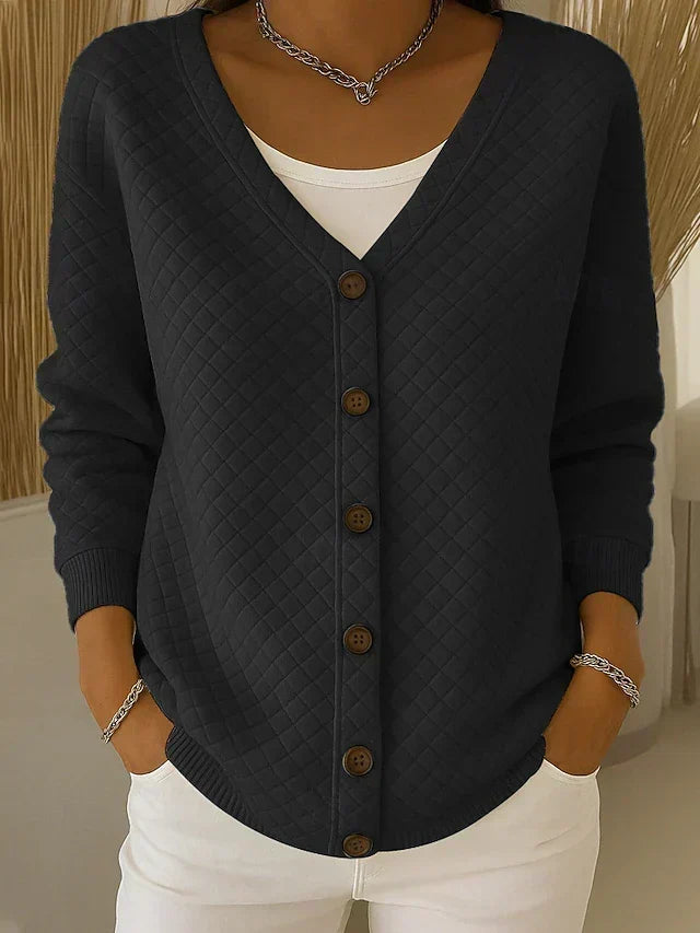 Laverne™ | Gequiltede Knopen-Voorkant Cardigan