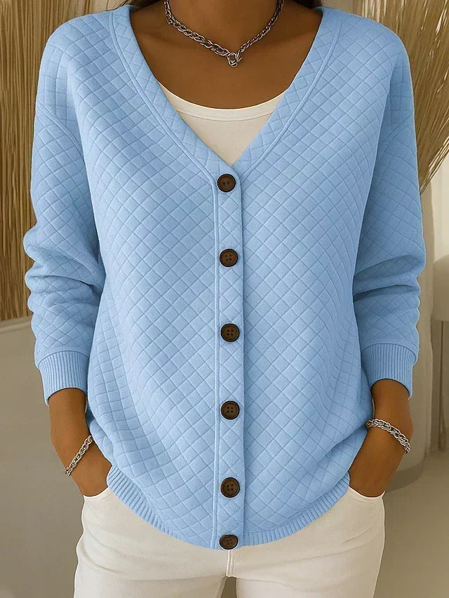 Laverne™ | Gequiltede Knopen-Voorkant Cardigan