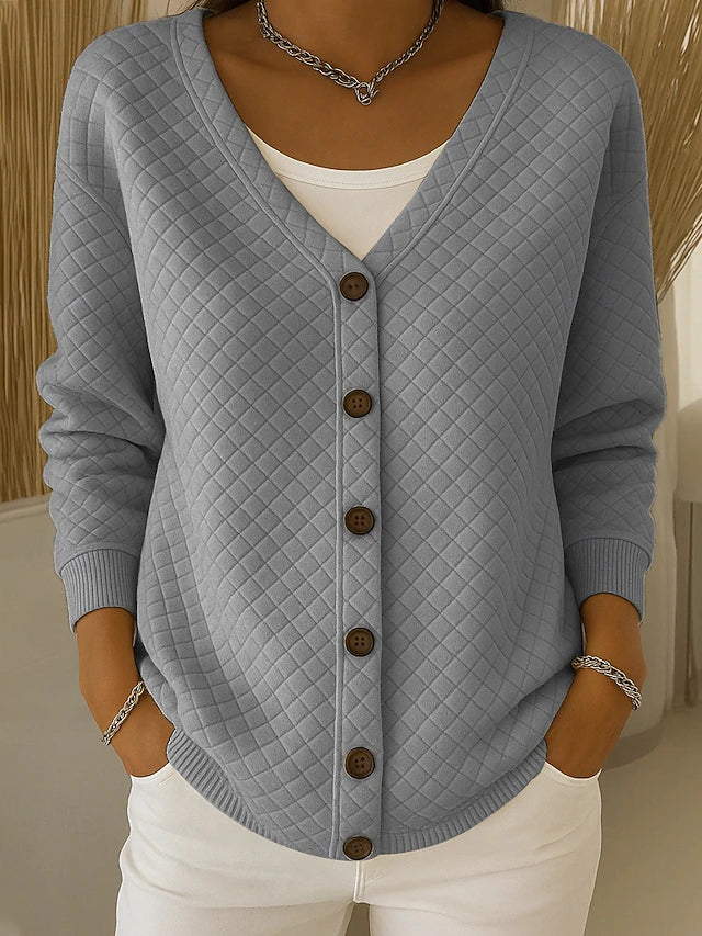 Laverne™ | Gequiltede Knopen-Voorkant Cardigan
