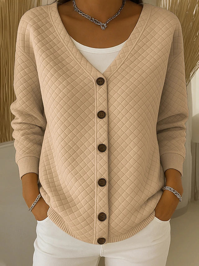 Laverne™ | Gequiltede Knopen-Voorkant Cardigan