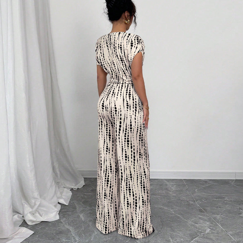 KENDI™ - Elegante Wijde-Pijpen Schuin Strap Jumpsuit
