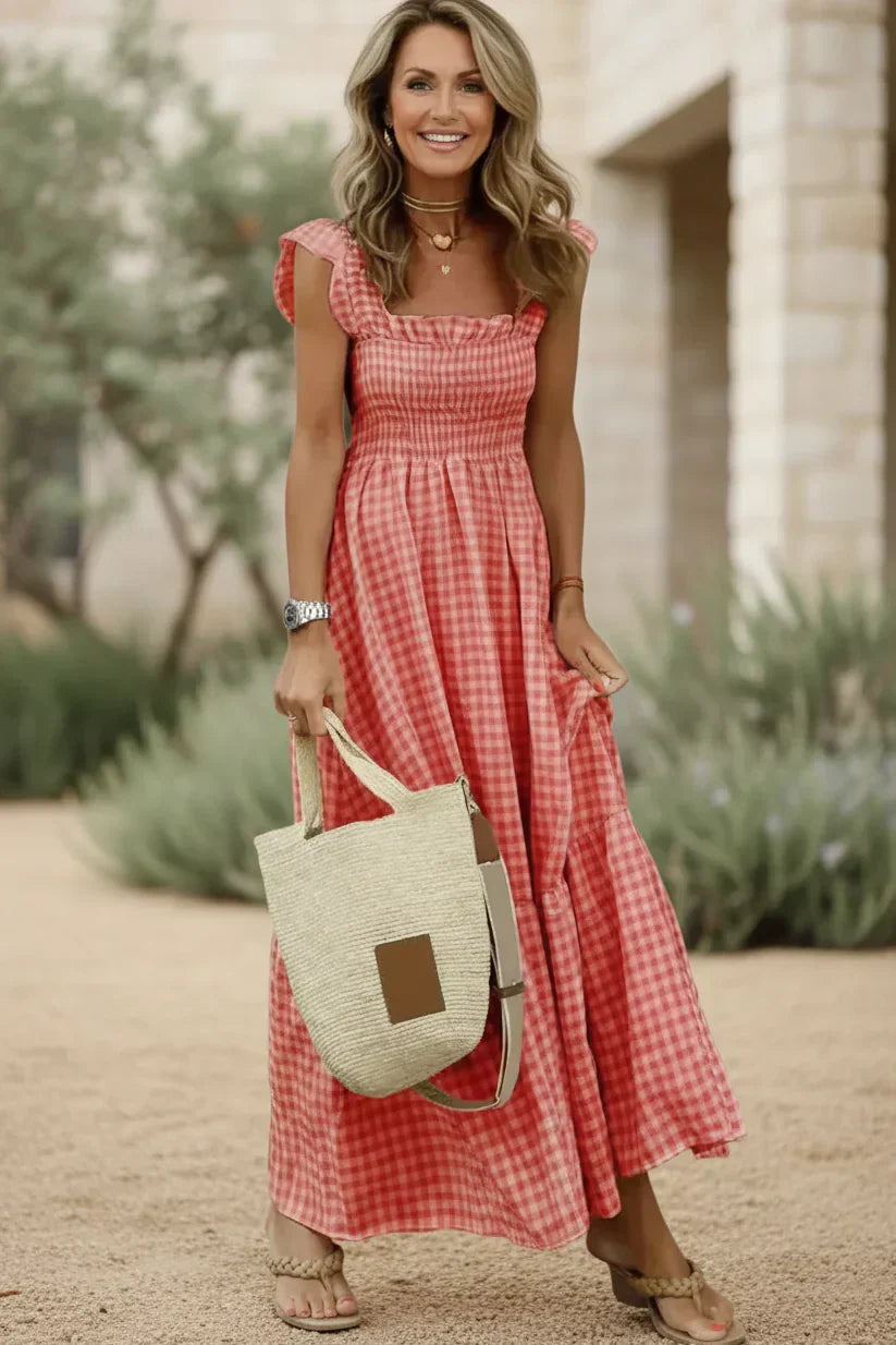 ELENA - ELEGANTE RUFFLE JURK