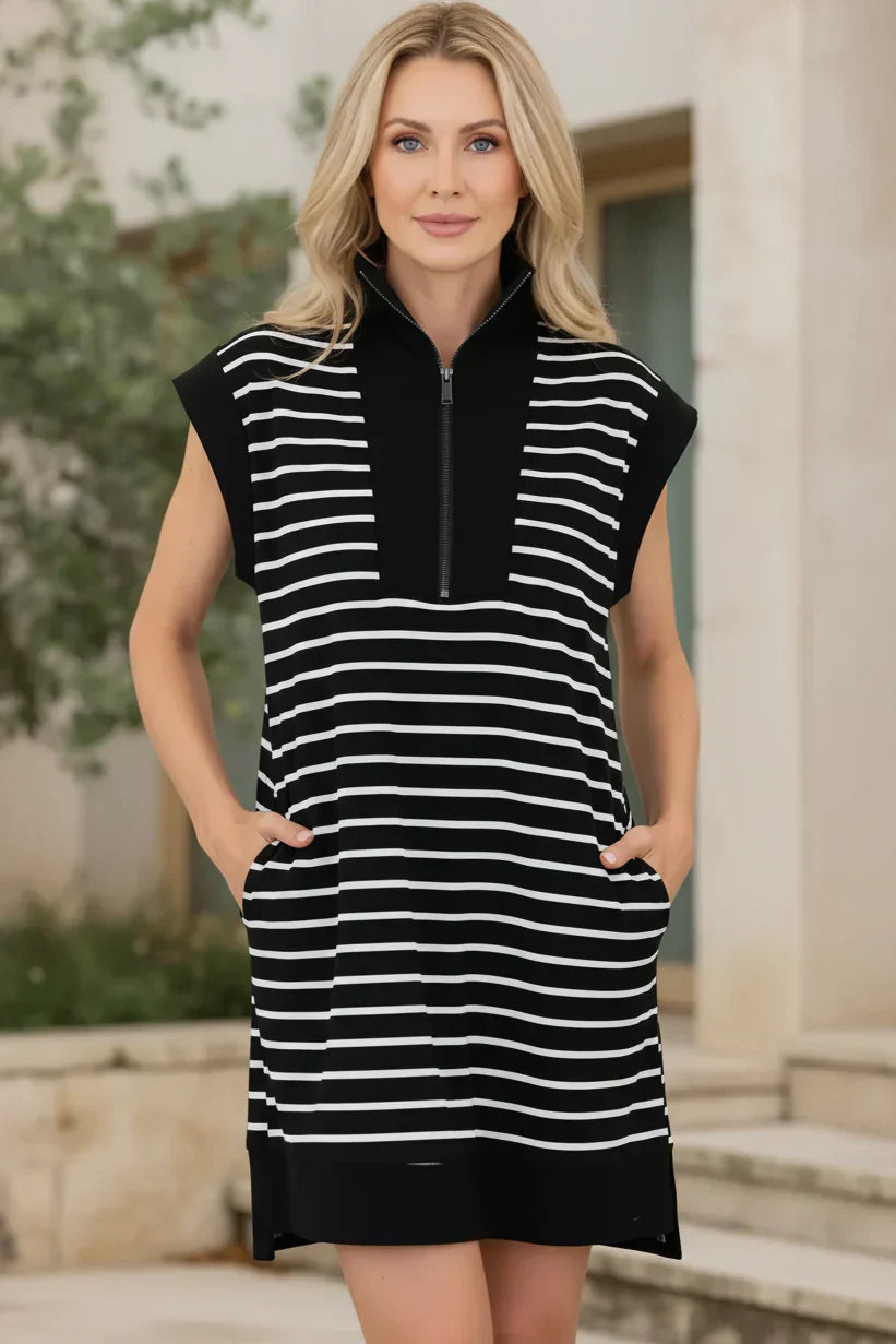 JULIA - MODERN GESTREEPT DRESS