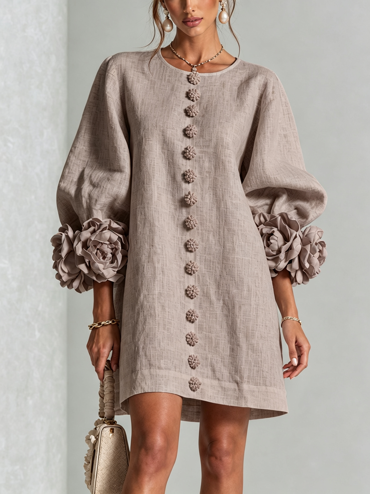 Rosalie™ | Elegante Jurk met Pofmouwen