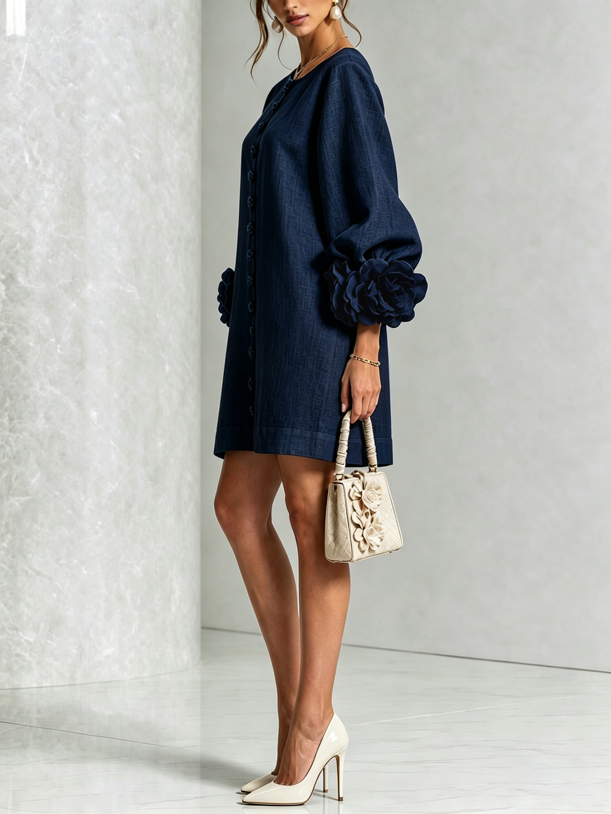Rosalie™ | Elegante Jurk met Pofmouwen
