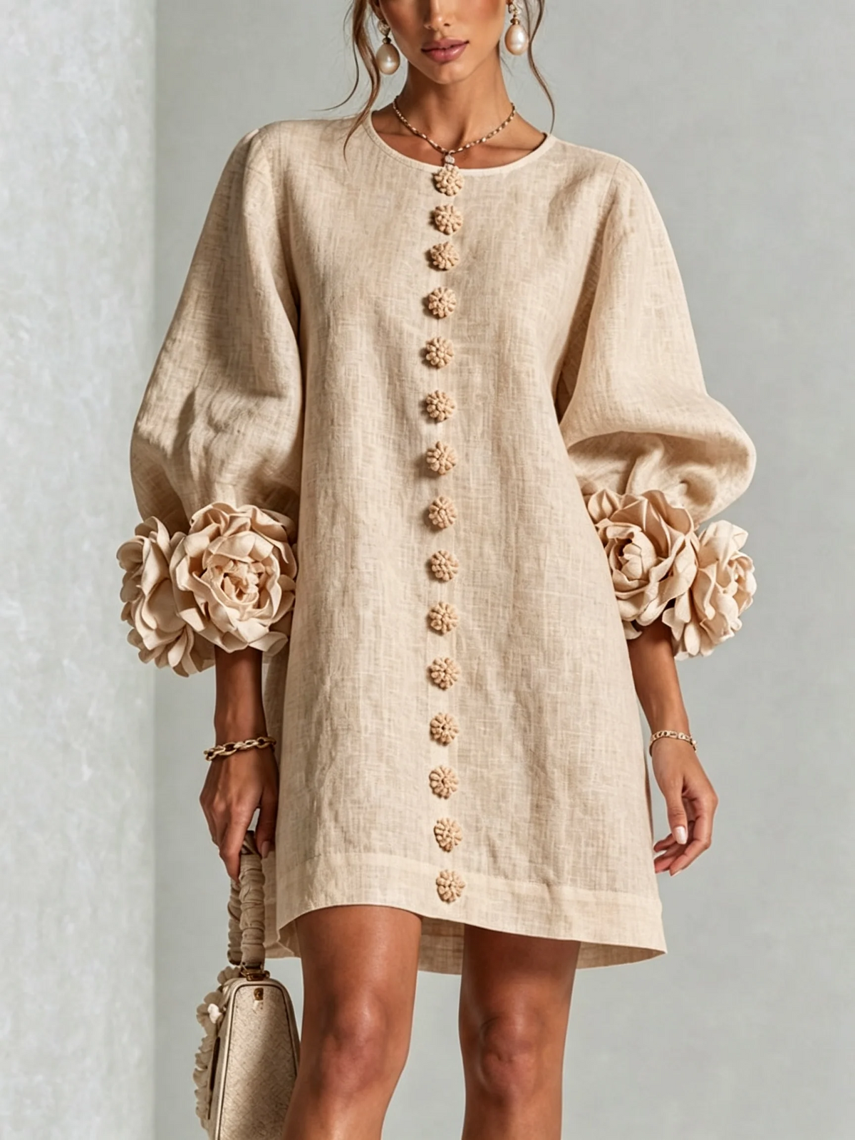 Rosalie™ | Elegante Jurk met Pofmouwen
