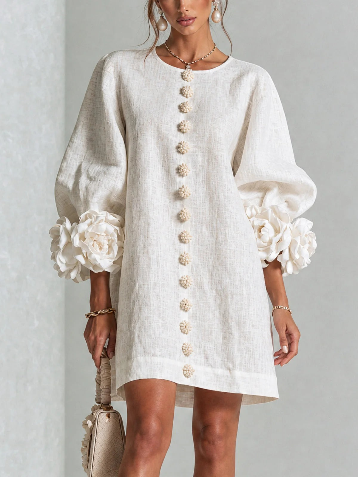 Rosalie™ | Elegante Jurk met Pofmouwen