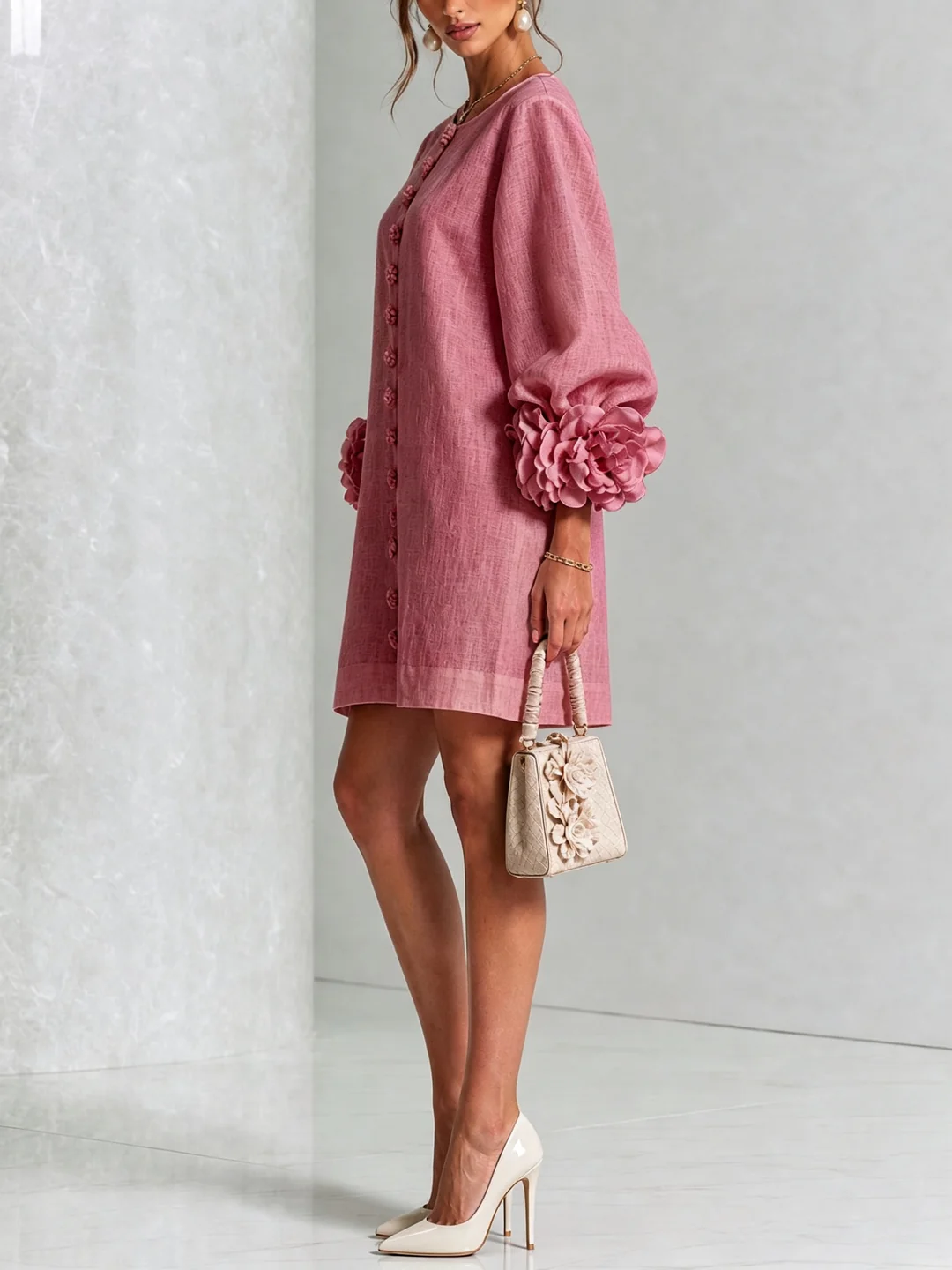 Rosalie™ | Elegante Jurk met Pofmouwen