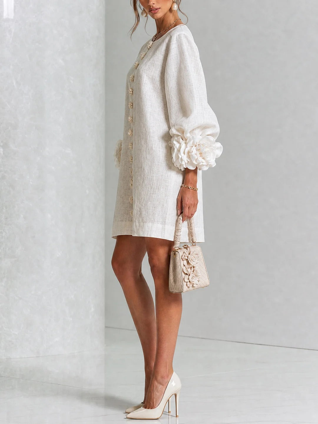 Rosalie™ | Elegante Jurk met Pofmouwen