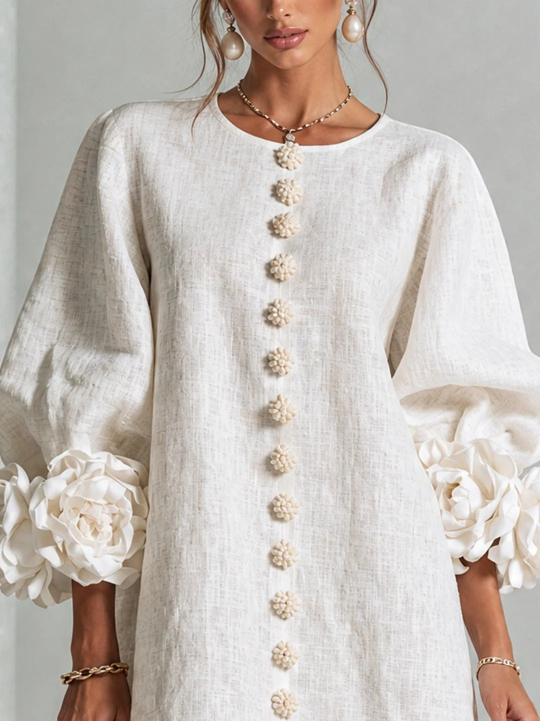 Rosalie™ | Elegante Jurk met Pofmouwen