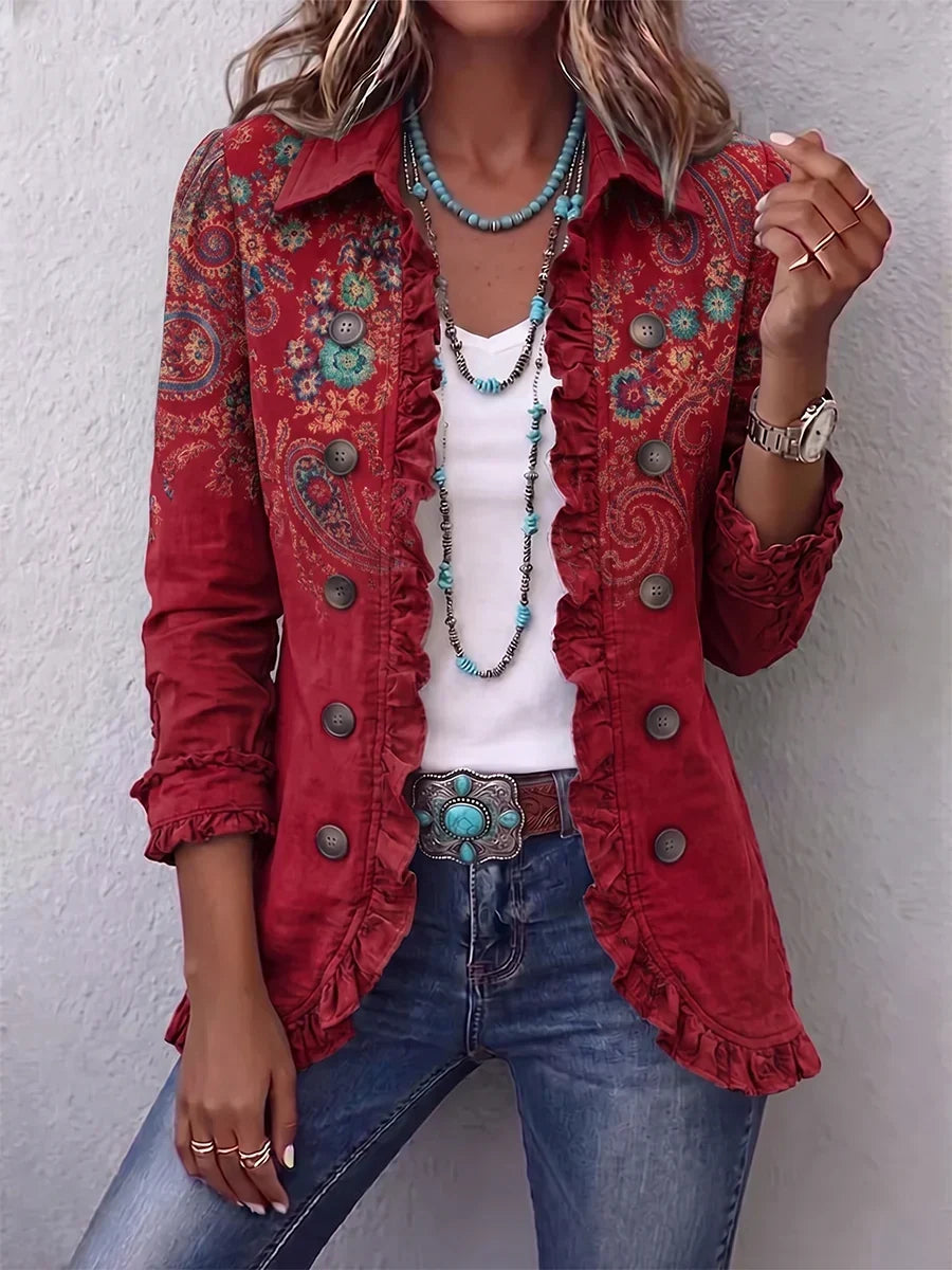 Sylvie | Bohemian Paisley Ruches Jas