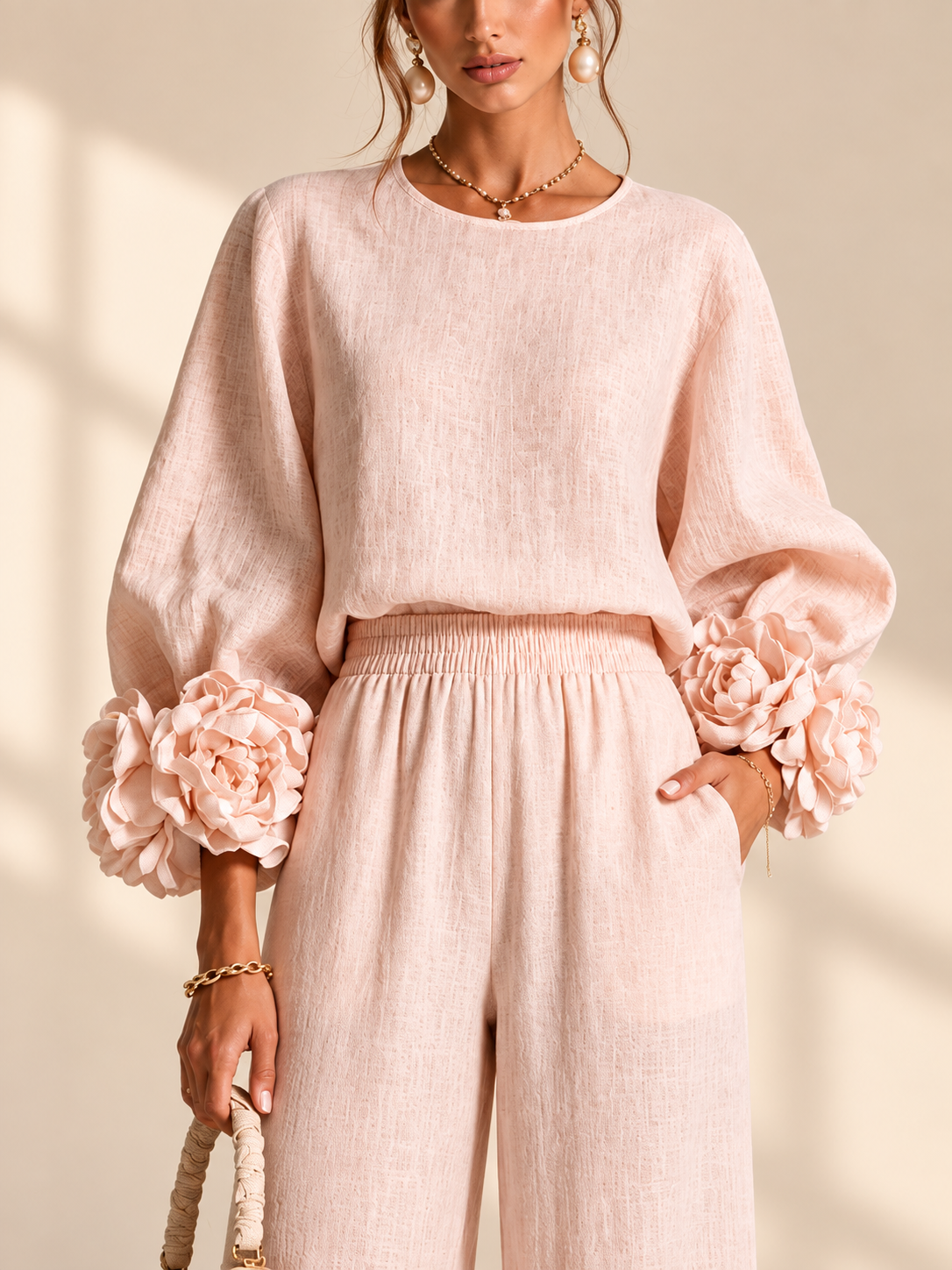 Sienna™ | Elegante Tweedelige Set met Bloemdetails
