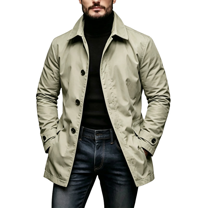✨Waterdichte, halflange trenchcoat voor heren